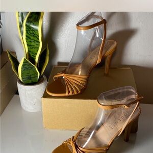Journee Collection Tan Strappy Heels